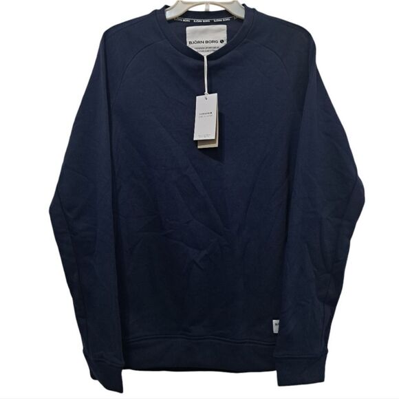 BJorn Born Men's Comfortable Stylish Layering Pullover Sweater Navy Small NWT - Picture 1 of 12